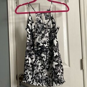 Studio Y Monochrome Butterfly Print Top Size L